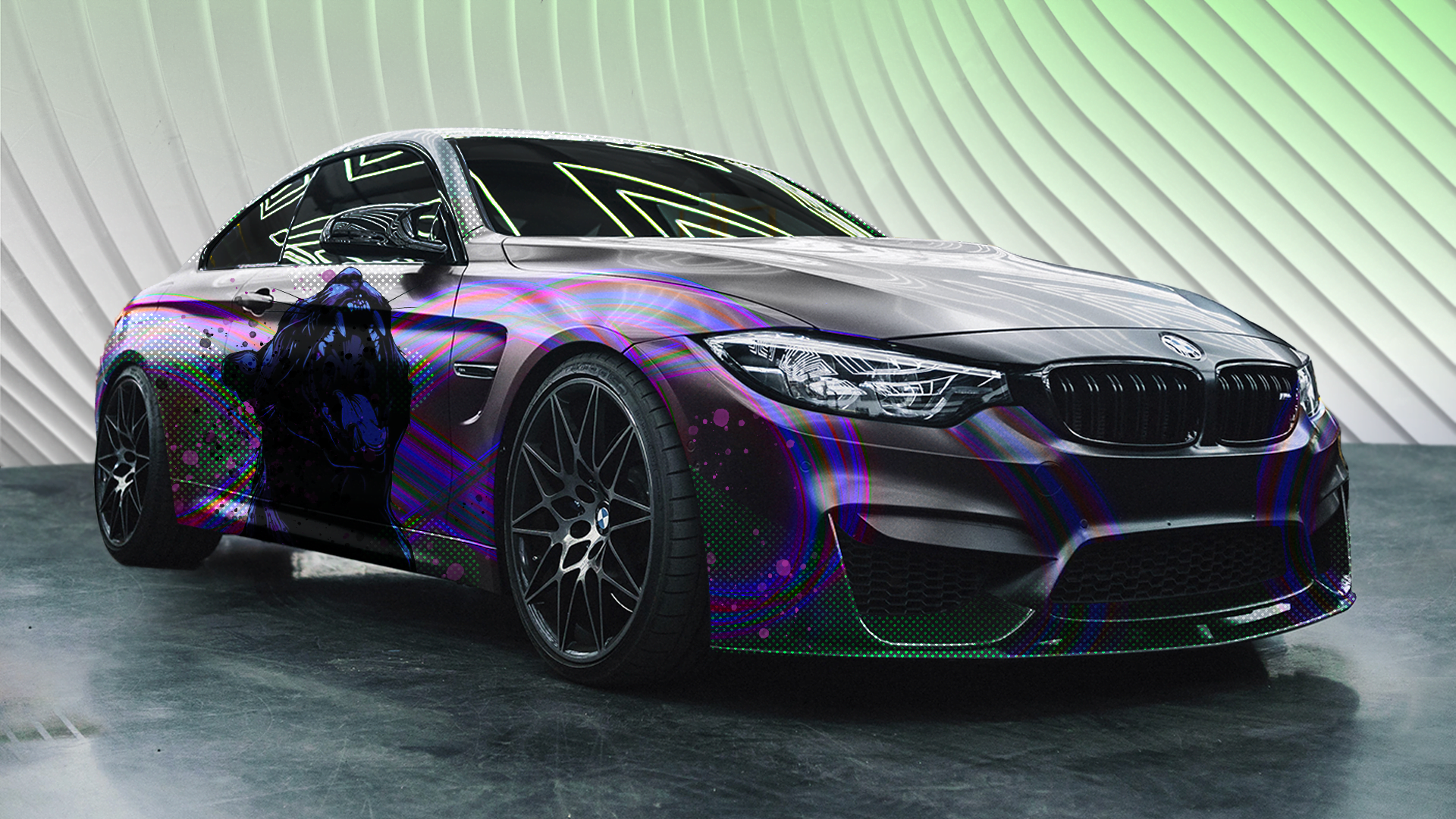 bmw wrapped in art film