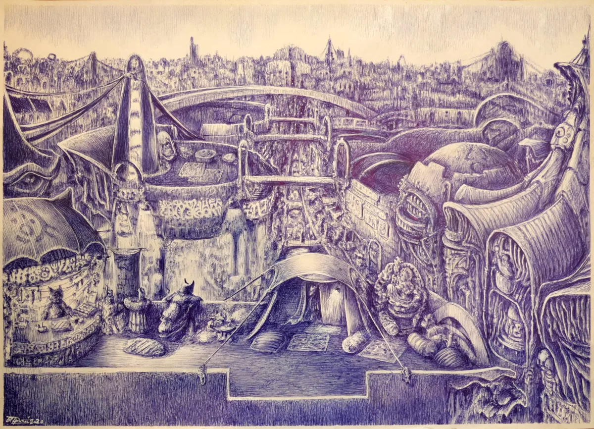 original paiting for sell from modern artist Ivan Drybas - Lost city
