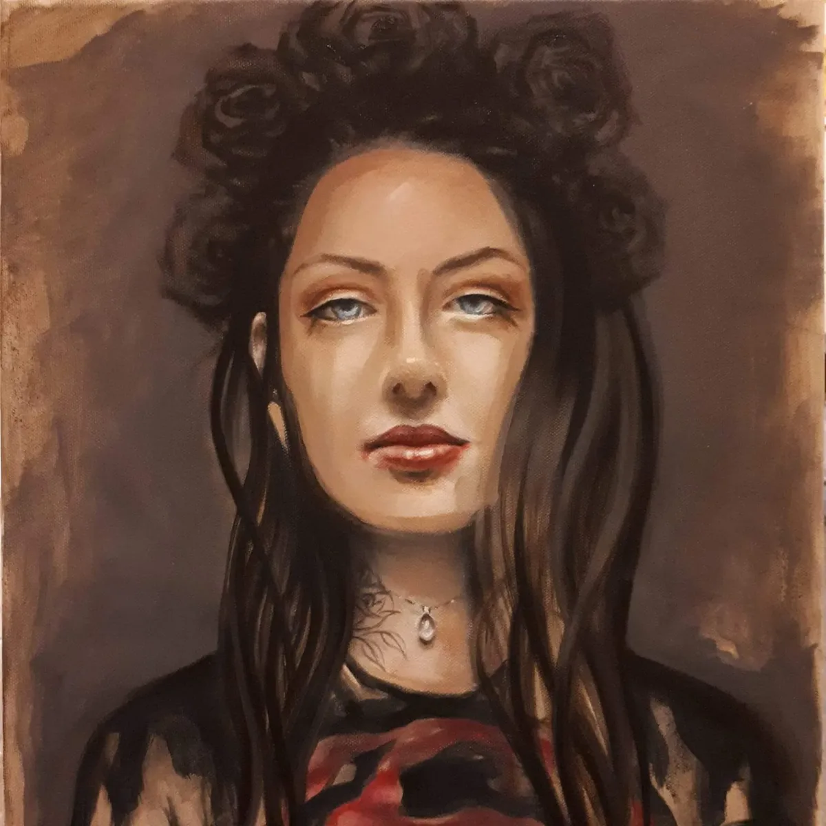 Painting of contemporary artist Vartan Ghazarian - Supergirl