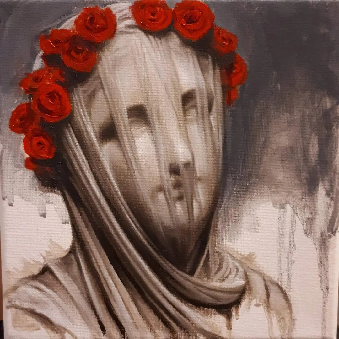 Painting of contemporary artist Vartan Ghazarian - Veiled Lady