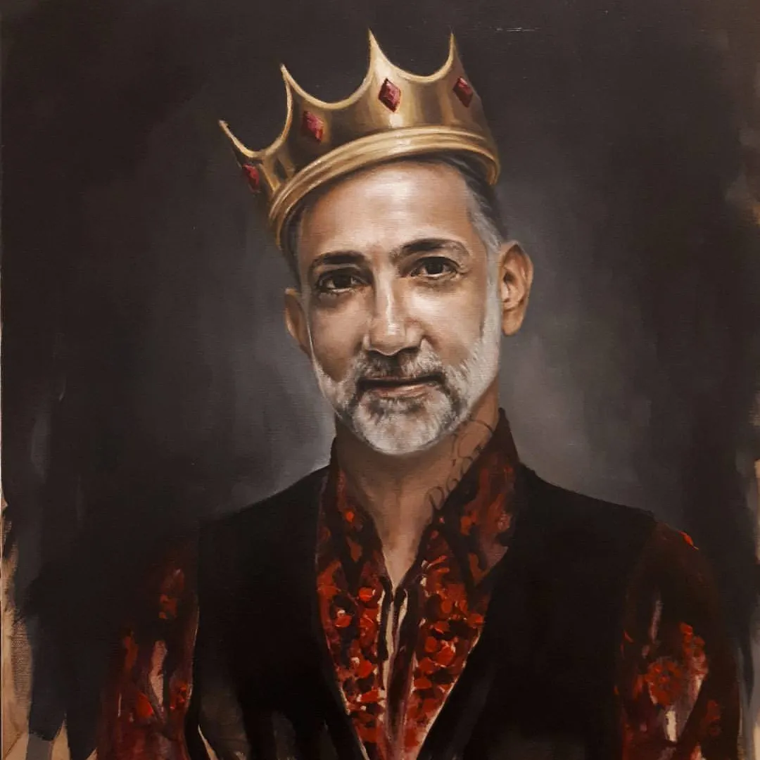 Painting of contemporary artist Vartan Ghazarian - Portrait order. For sale.