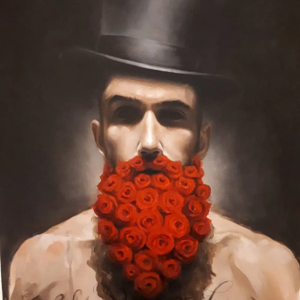 Painting of contemporary artist Vartan Ghazarian - Mi Vida Loca. For sale.