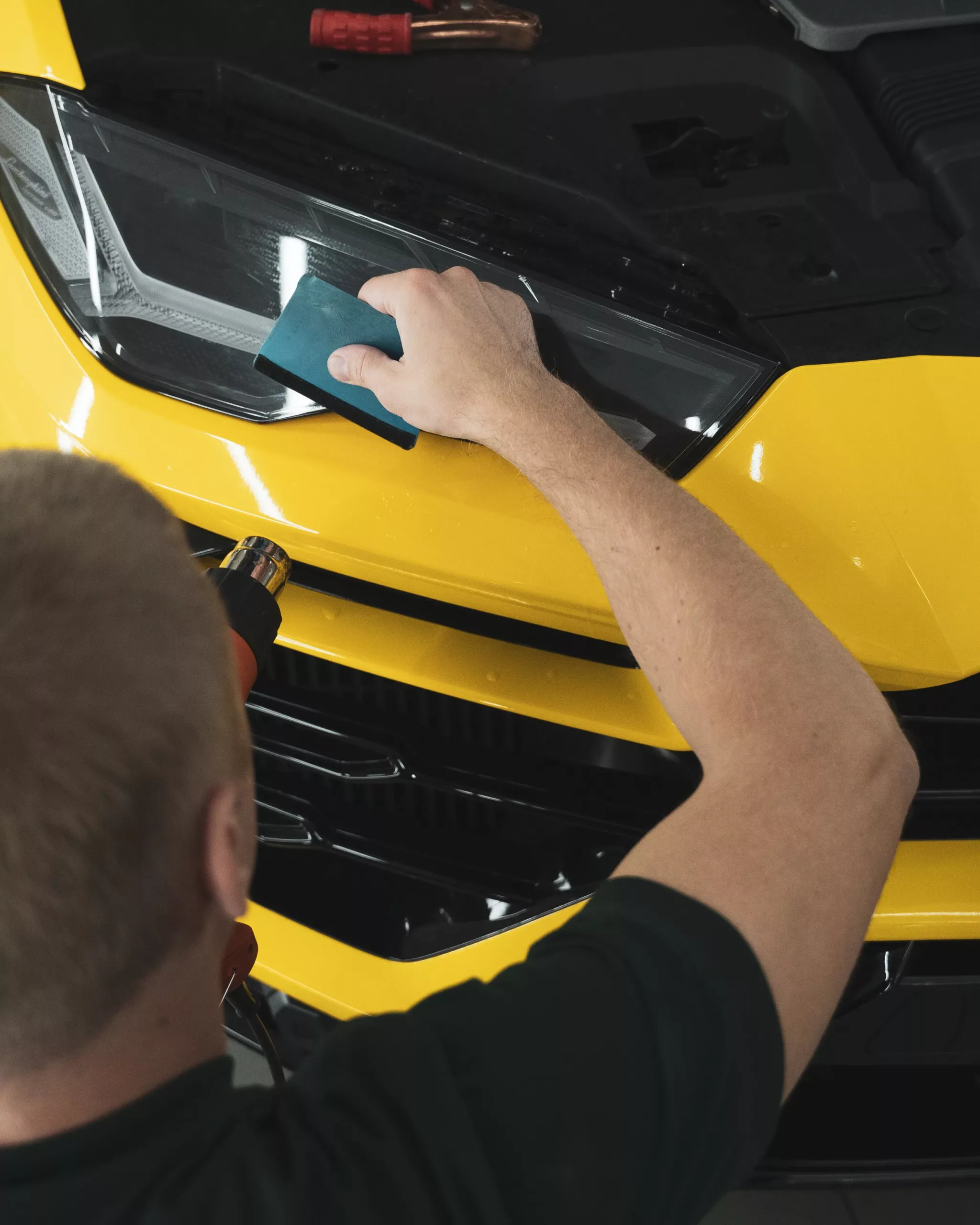 Lamborghini car headlight film coating process