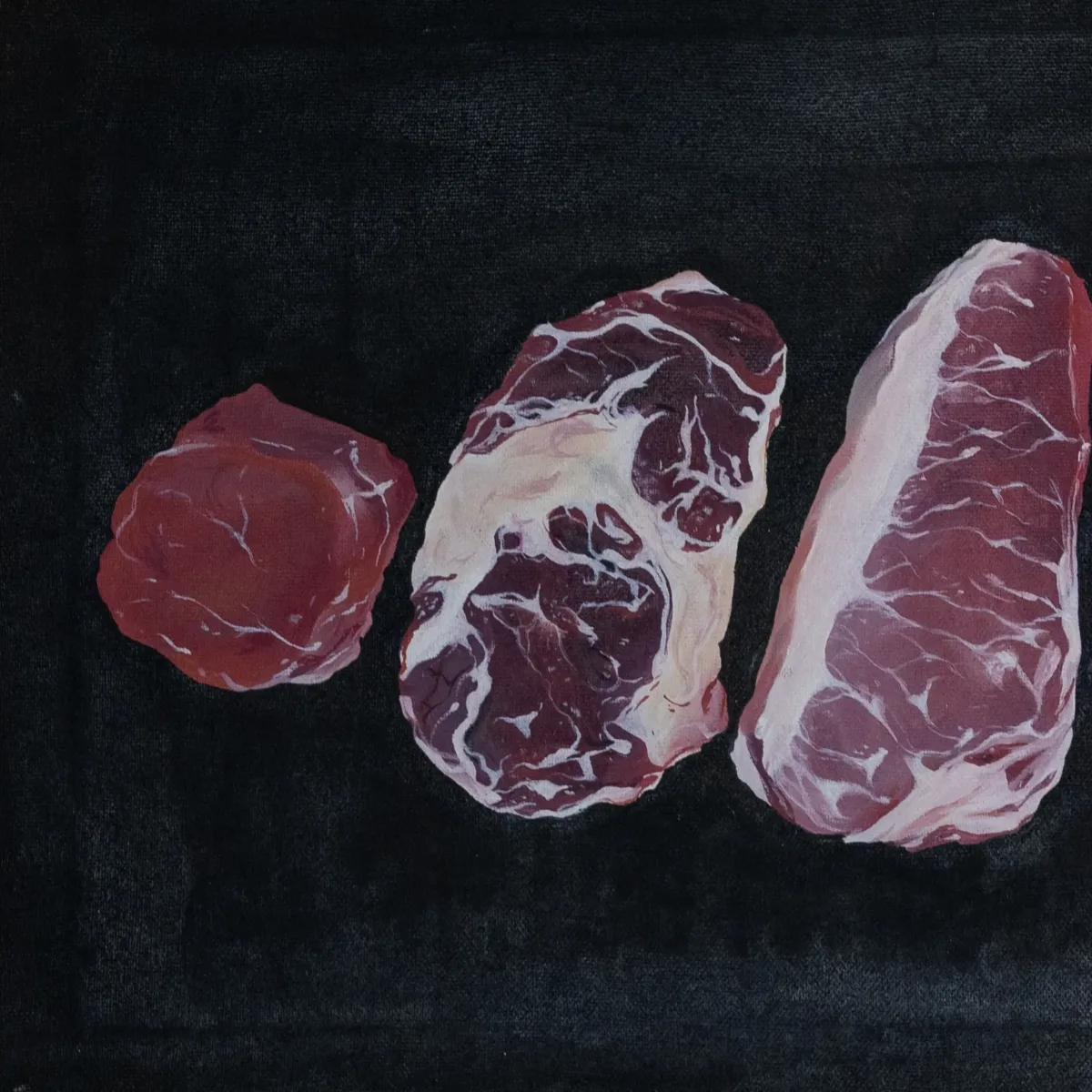 Original painting for sell from contemporary artist. We are what we eat - Masha Bo.