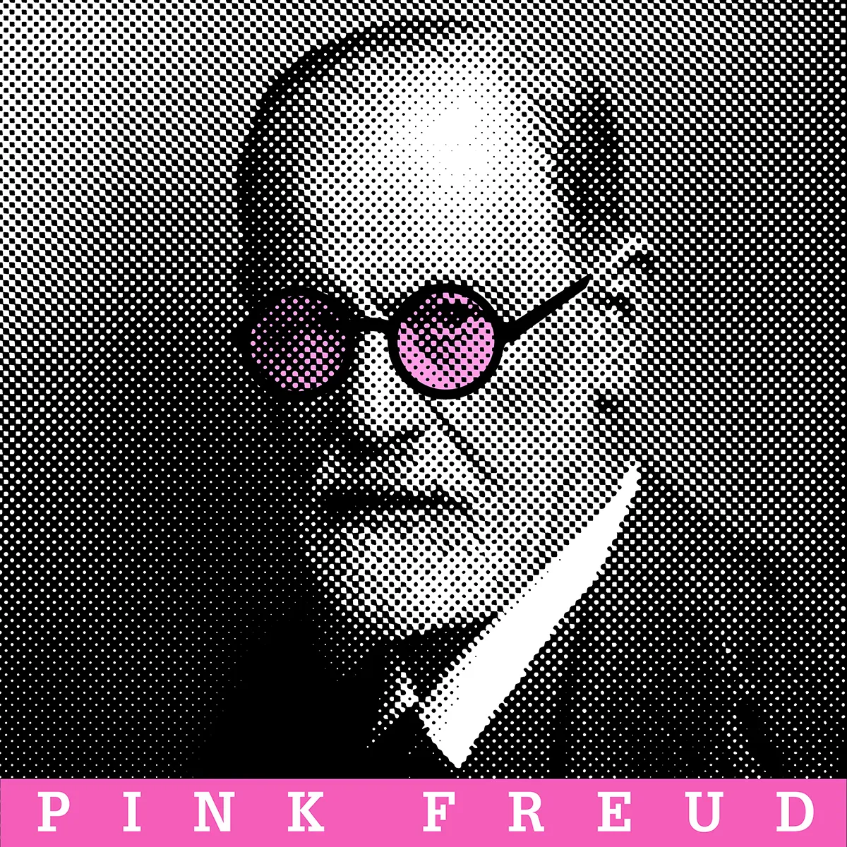 Print from contemporary artist Vladimir Tsesler - Pink Freud. For sale.