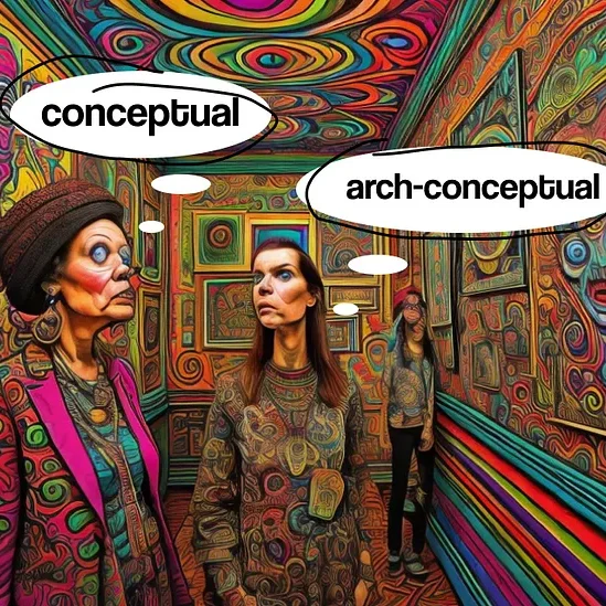 art critics in psychedelic look